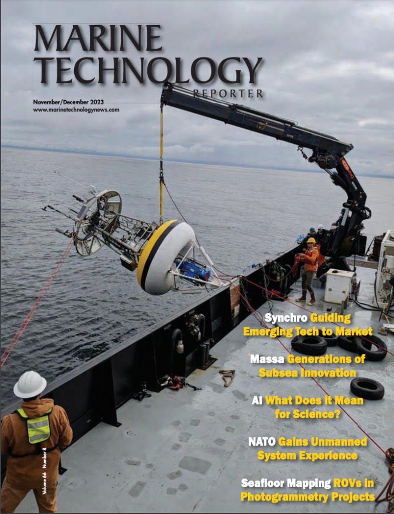 Synchro made the cover of Marine Technology Reporter!